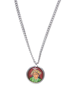 Maharaja and Maharani Chain Necklace with Miniature Pendant