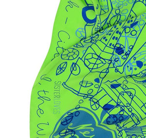 Cities of the World New York Green Scarf