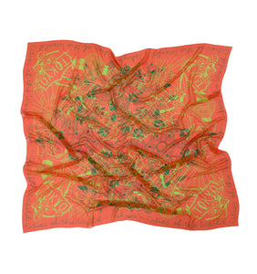 Cities of the World Tokyo Orange Scarf
