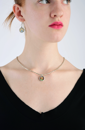 Maharaja and Maharani Sterling Silver Slub Bead Necklace