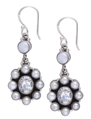 Rococo Freshwater Pearl Pendant Earrings
