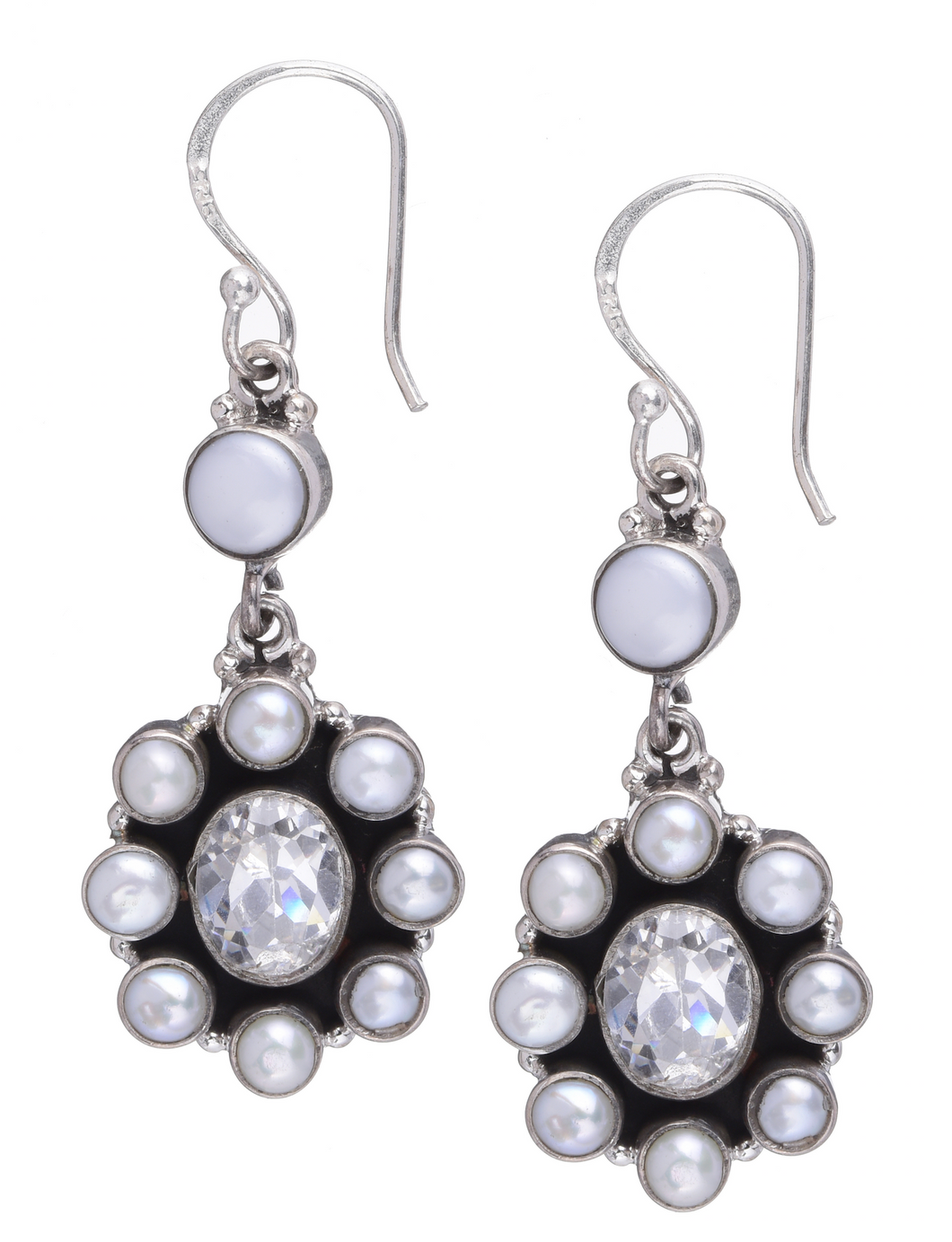 Rococo Freshwater Pearl Pendant Earrings