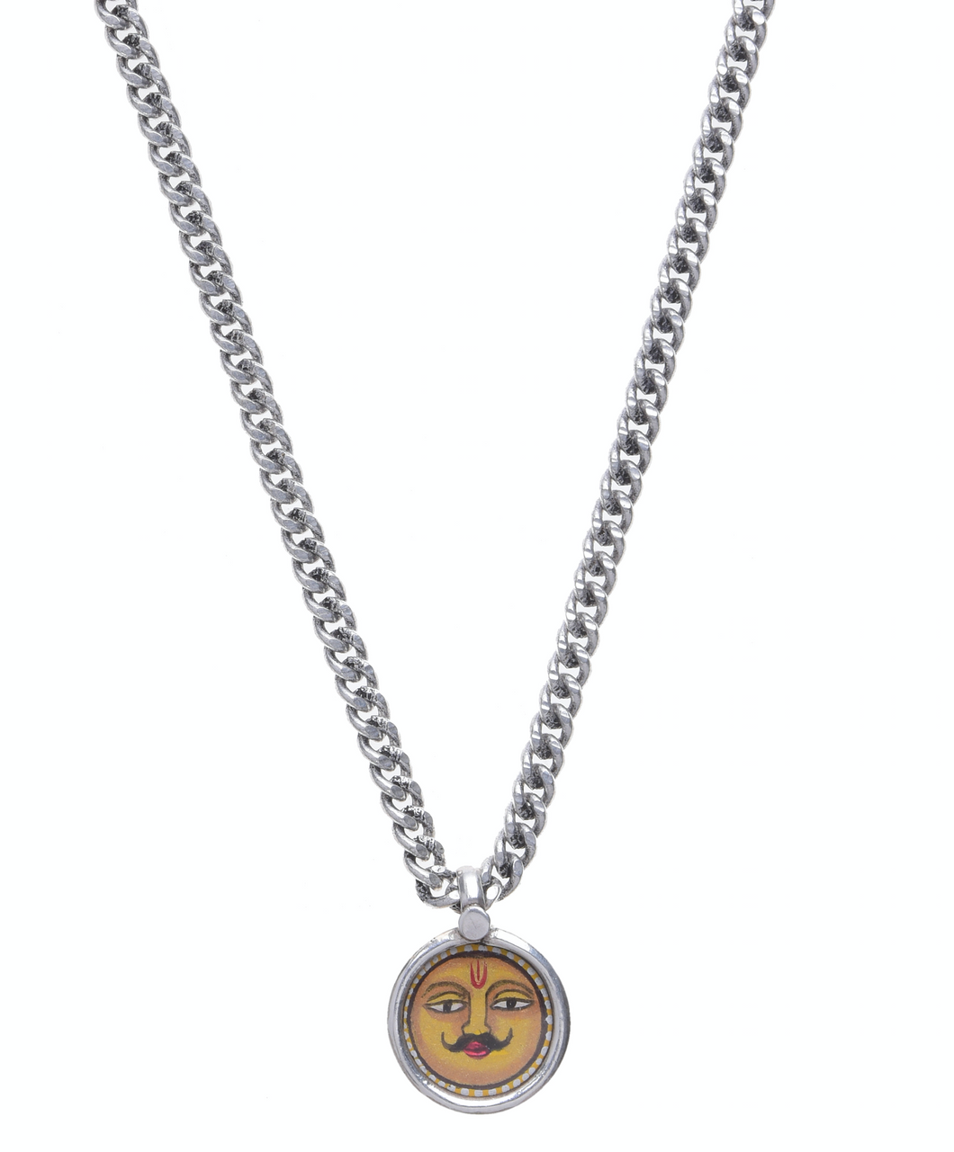 Maharaja and Maharani Chain Necklace with Miniature Pendant