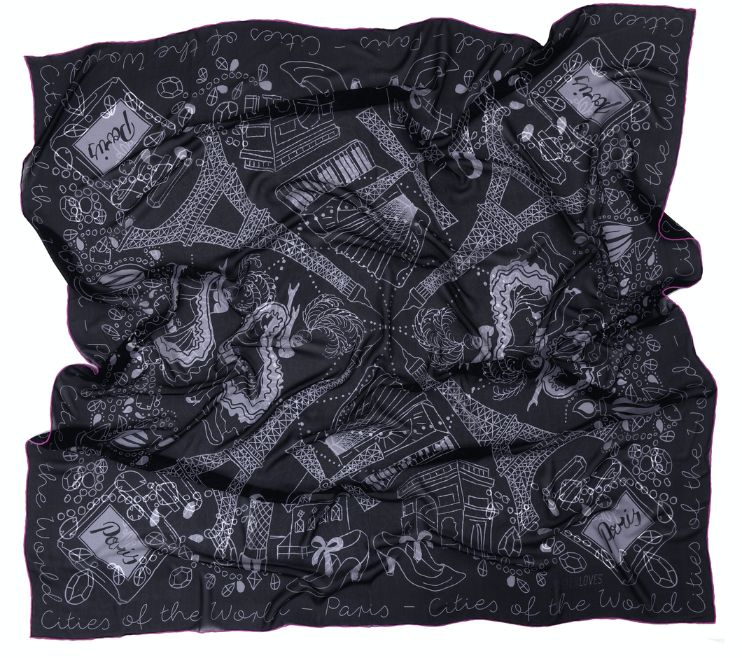 Cities of the World Paris Scarf