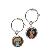 Load image into Gallery viewer, Maharaja and Maharani Miniature Pendant Earrings