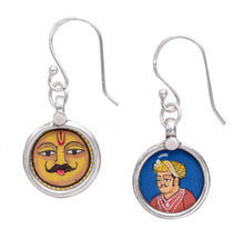 Load image into Gallery viewer, Maharaja and Maharani Miniature Pendant Earrings