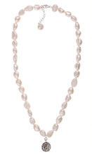 Load image into Gallery viewer, Rococo Large Freshwater Pearl Necklace with Antique Indian Amulet